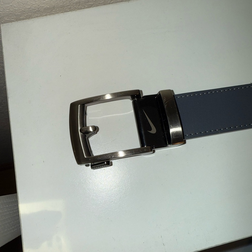 Nike Blue Belt with Silver Buckle